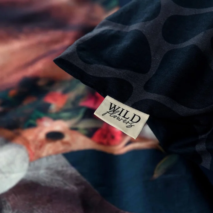 Bettwäsche Wild Flowers Giraffe Animalprint 100% Baumwolle 135x200 – Bild 4