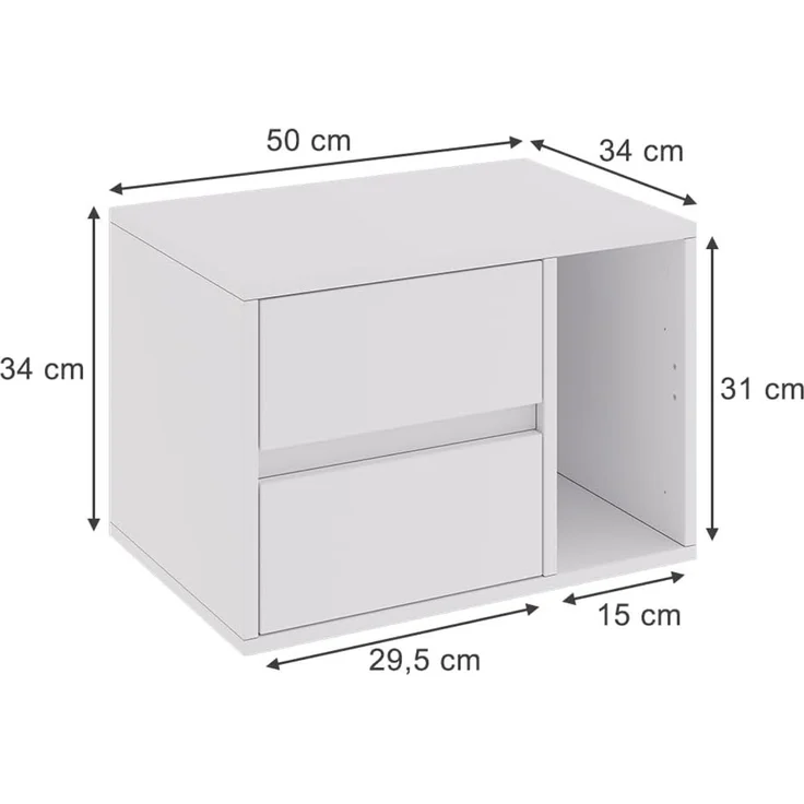 Nachttisch Vimogo Weiß 2er Set Vicco – Bild 3