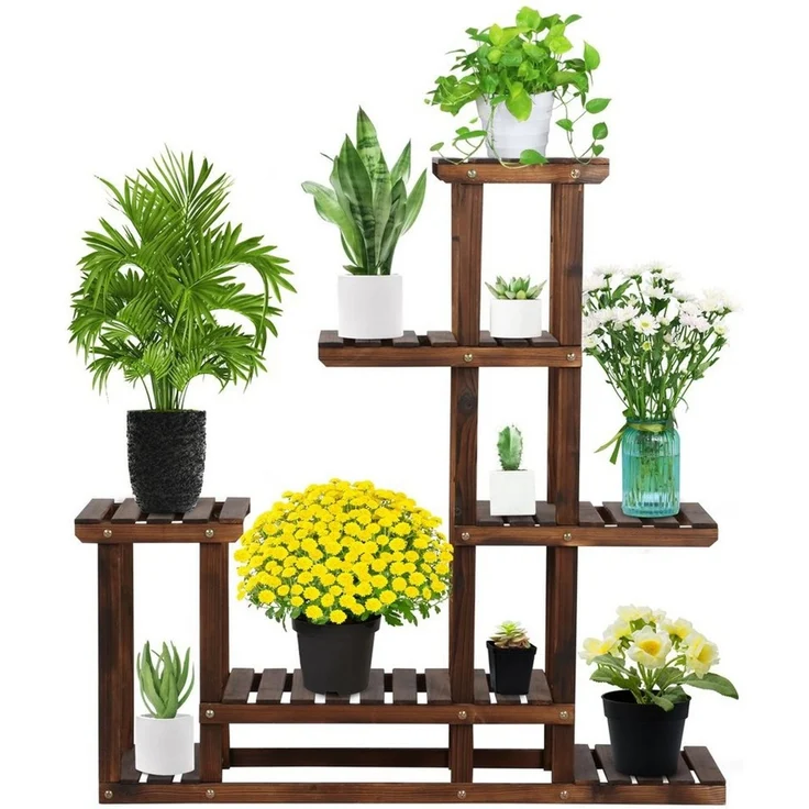 Yaheetech Blumenständer, Blumentreppe Pflanzenregal