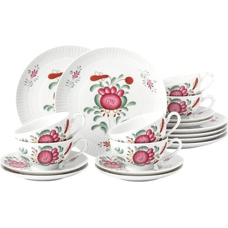 Seltmann Weiden Teeservice Seltmann Weiden Amina Ostfriesenrose Teeservice 18 tlg. groß, Porzellan