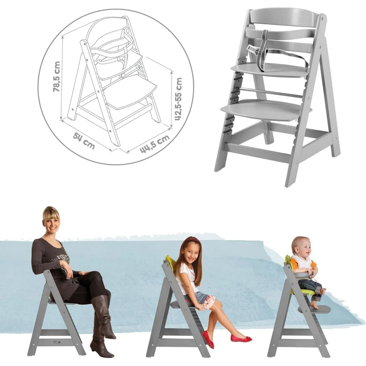 roba Treppenhochstuhl 'Sit Up Click' - mitwachsend - innovativer Klickverschluss - Holz - Taupe – Bild 9
