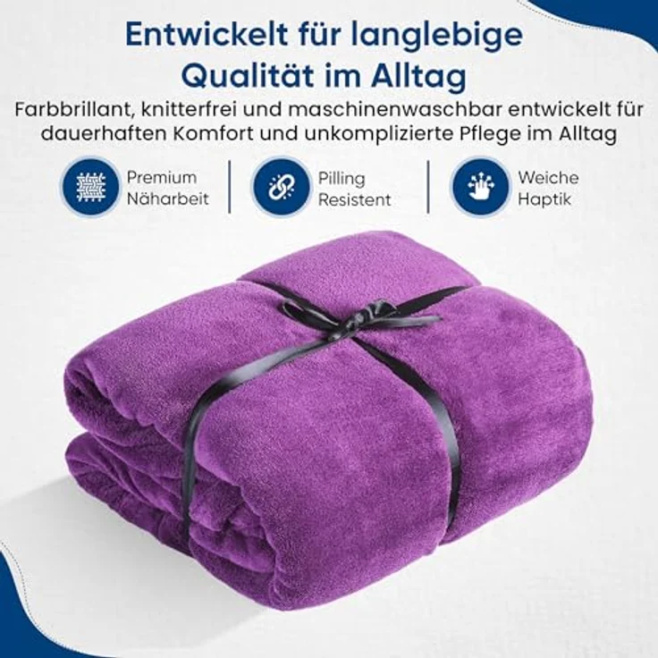 Wohndecke FELUNA Coral Fleece Kuscheldecke XXL – Superweicher Cashmere-Touch, Feluna, Tagesdecke Kaschmir-Touch 220 x 200 cm – Bild 9