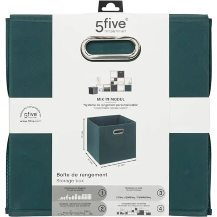 5five Aufbewahrungsbox quadratisch 31 x 31 x 31 cm – Bild 2