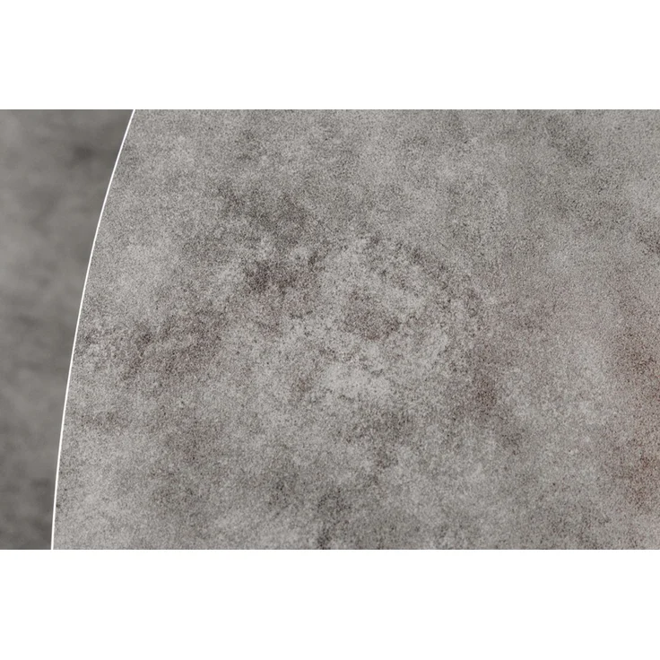 Design Esstisch AMICA 120cm anthrazit Beton-Optik Keramik schwarzes Metall-Gestell – Bild 6