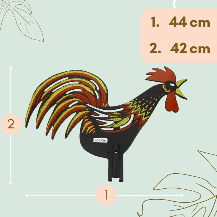 Wetterhahn für Garten Wetterfahne aus Kunststoff Bunt Windrichtungsanzeiger Wetterhahn für Gartenhaus Gartendeko Hahn Windspiel Hahn Windanzeiger Windfahne – Bild 3