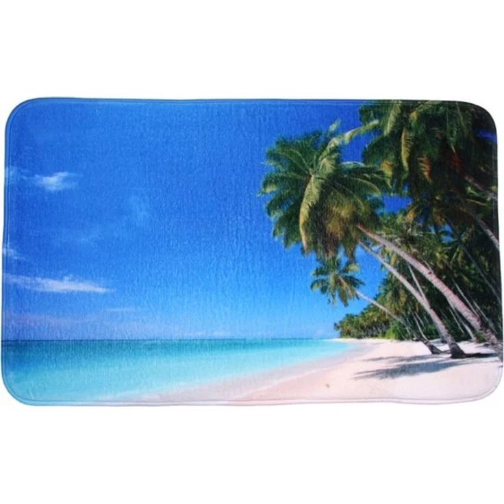 Sanilo Badematte Karibik, rutschhemmend, waschbar, schnelltrocknend, Polyester, rechteckig, sehr weich, hochwertig & modern, 50 x 80 cm oder 70 x 110 cm – Bild 4
