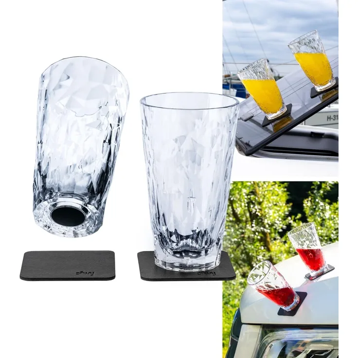 Silwy Magnet-Kunststoffgläser Longdrink 2er-Set Hightech Transparent