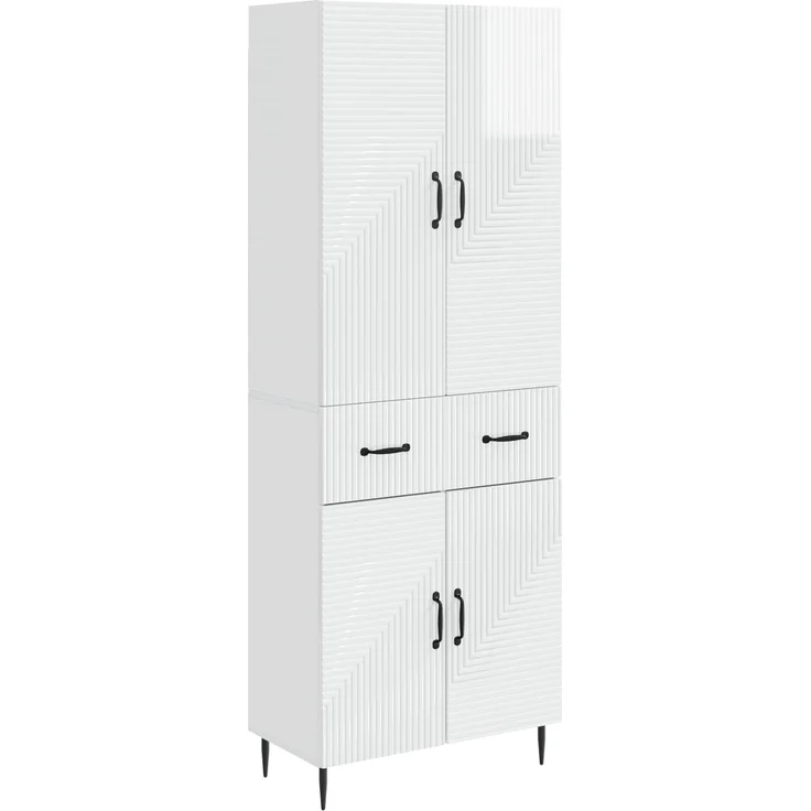 vidaXL Schrankset 2 pcs Hochglanz Weiß 66 x 34,5 x 89,5 cm 3416668 – Bild 1