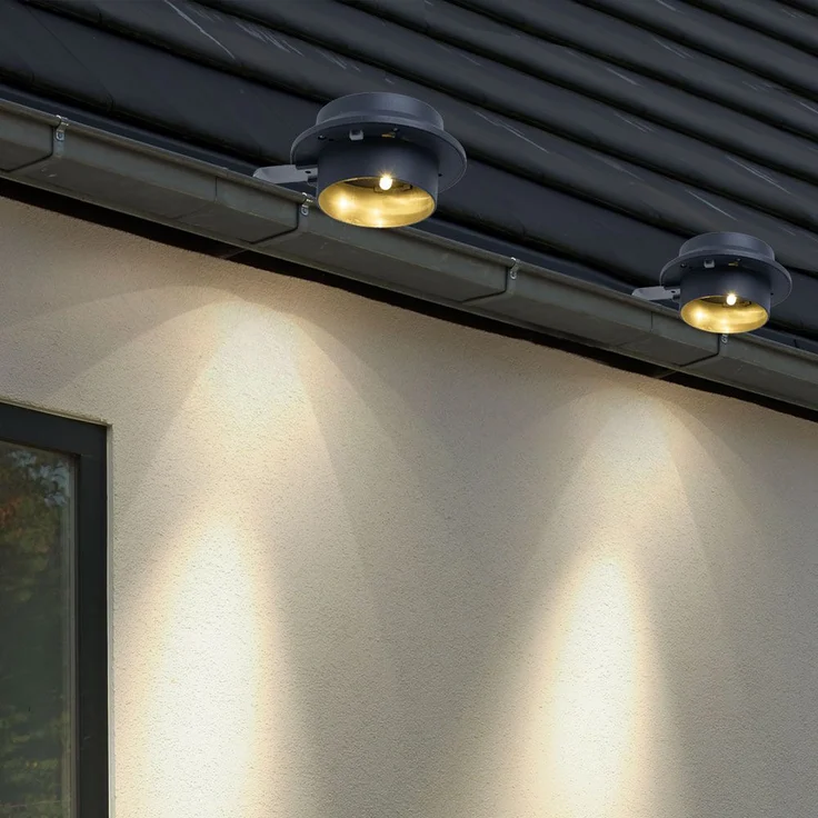 2er Set Solar-Dachrinnenleuchten, L 16 cm – Bild 2