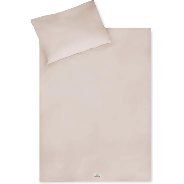 Julius Zöllner Baby Bettwäsche uni taupe 80x80 cm + 35x40 cm