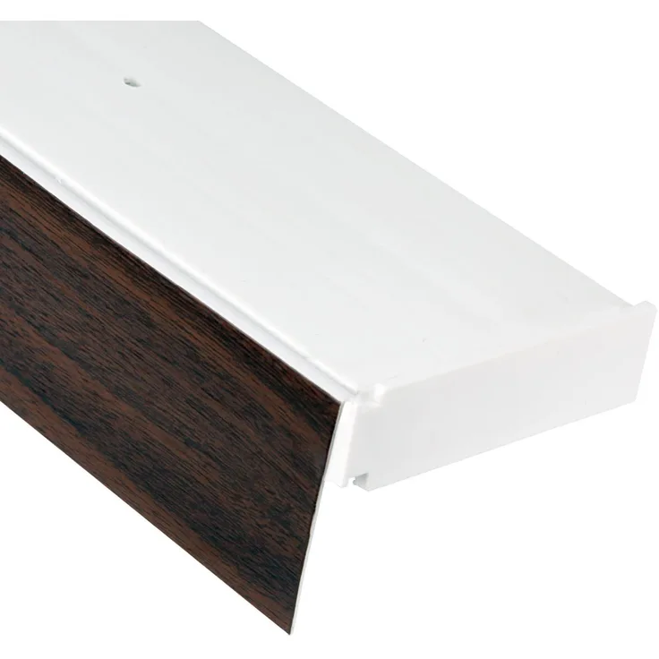 Bestlivings 1-3 Läufige Vorhangschiene mit Innenlauf aus Kunststoff und Kunststoff Blende Mahagoni 270cm 2-läufig