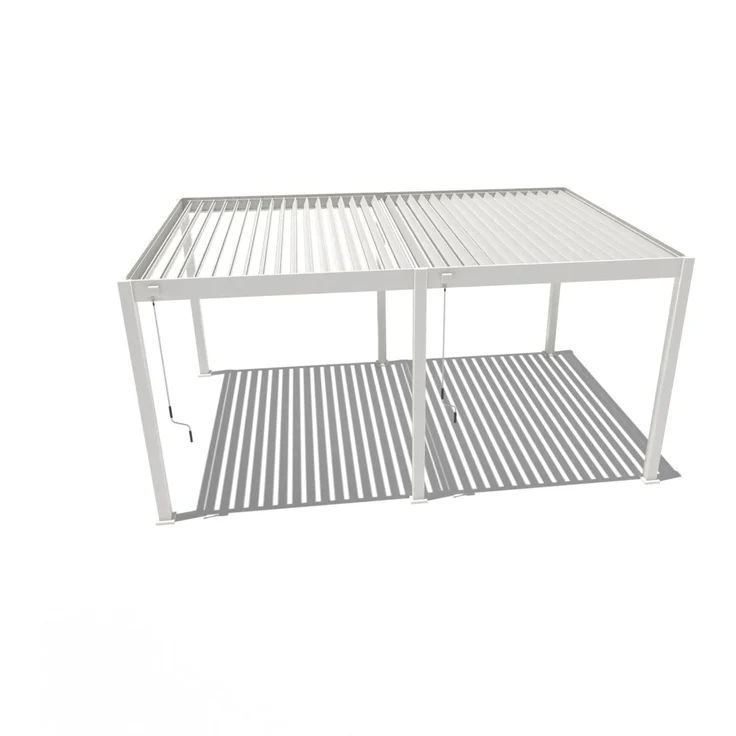 Weide Deluxe | Pergola Voll Aluminium freistehend | 3,6 x 5,3 M | Lamellendach weiß – Bild 3