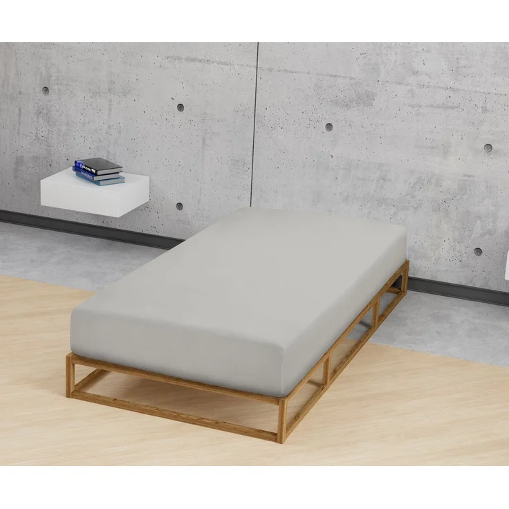Castell Jersey-Stretch-Spannbetttuch 0077113, sturmgrau, 1x 120x200 cm – Bild 3