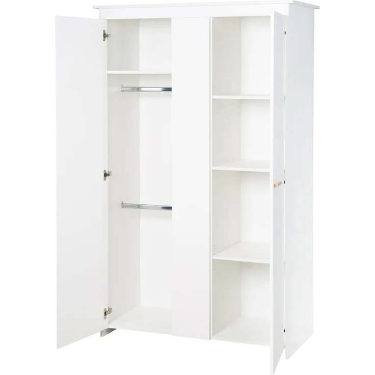 roba Kinderzimmerset 'Anton' 3-teilig - Bett 70 x 140 - Wickelkommode - Kleiderschrank 3-türig - Weiß – Bild 10