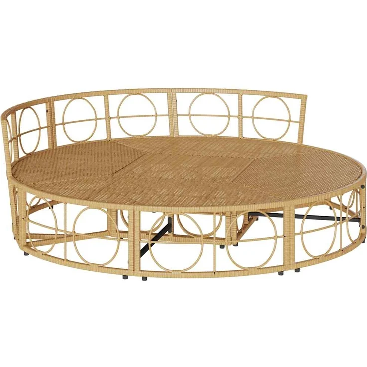 vidaXL Outdoor-Loungebett ohne Dach Poly Rattan 4108237 – Bild 4