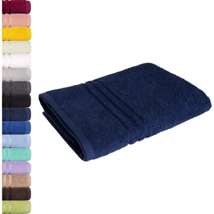 Saunatuch 80x200 cm, Frottierserie Elena, Navy – Bild 1