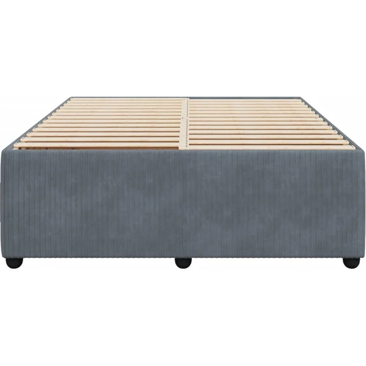 vidaXL Bettgestell ohne Matratze Dunkelgrau 140x200 cm Samt 3285013 – Bild 4