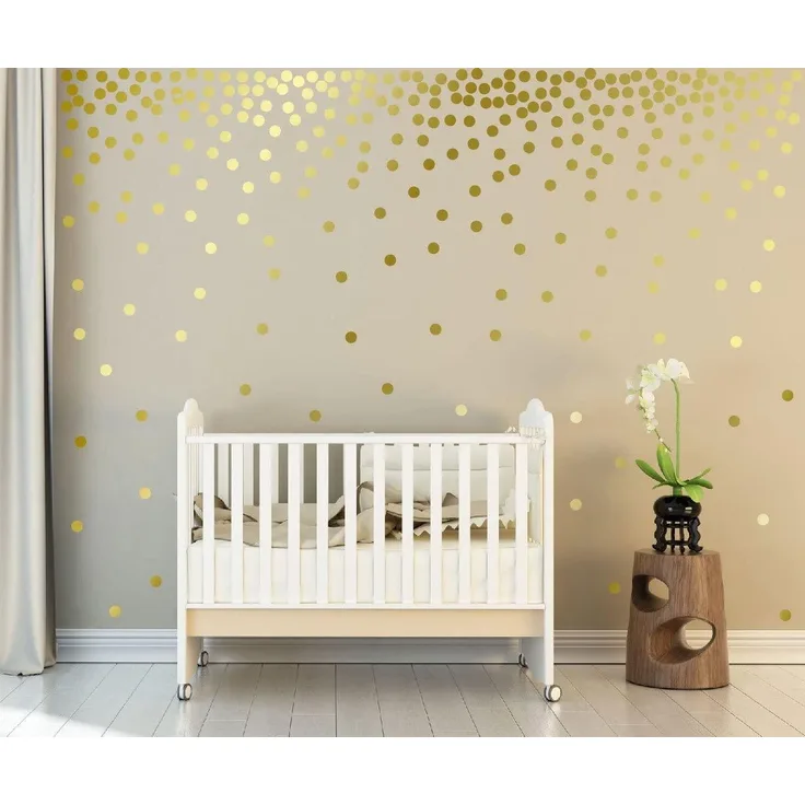 WandSticker4U 'Punkte' Wandtattoo gold