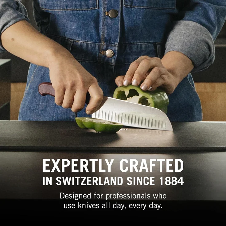 Victorinox | Wood Santokumesser Ahorngriff Kullenschliff – Bild 7