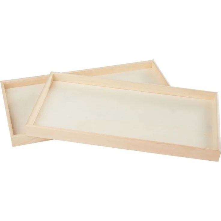 VBS Tablett Deco-Style, Holz, 40x20 cm 2er-Pack – Bild 2