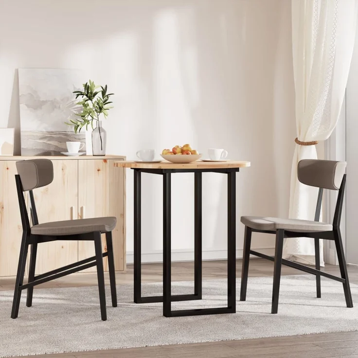 vidaXL Tischplatte Rund Ø70x2 cm Massivholz Akazie 4008685 – Bild 3