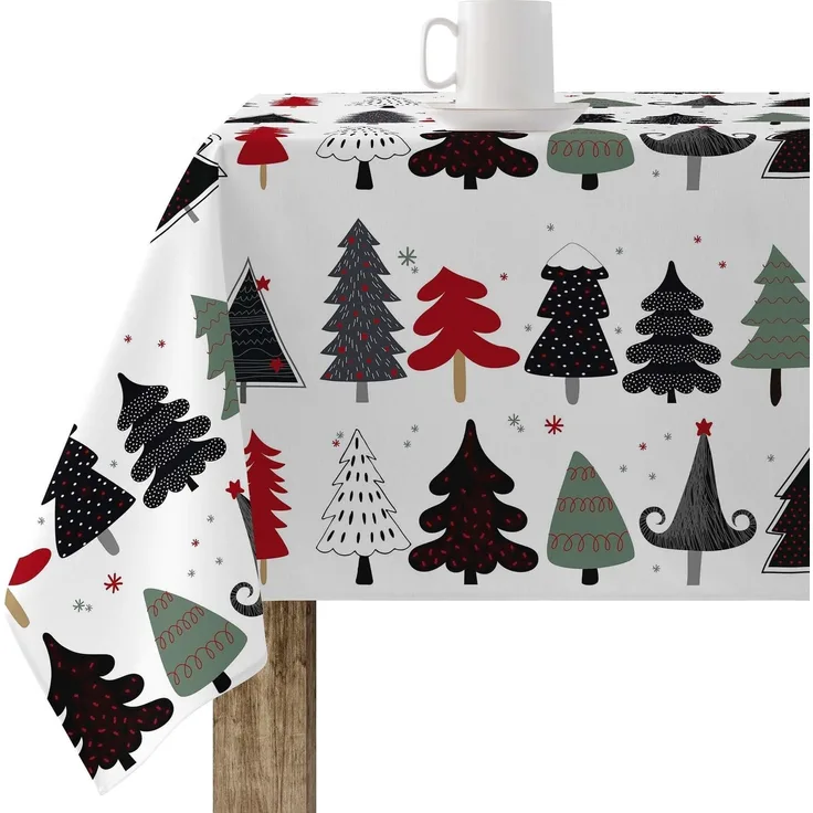 BELUM | Weihnachtstischdecke | Anti-Fleck-Tischdecke | Rechteckig Harz | Tischdecke (laminiert) | Tischdecke | Tischdecke | Heimtisch (200x140 cm)