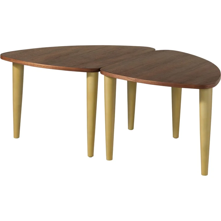 Couchtisch Nussbaum-Echtholzfurnier 120x70x45 braun lackiert BUTTERFLY #115 – Bild 10