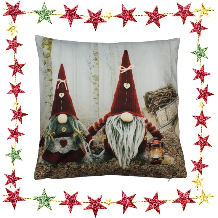 Haus und Deko Tischdecke Kissenbezug 40x40 cm Weihnachten Kissen Deko Samt (1-tlg) – Bild 4