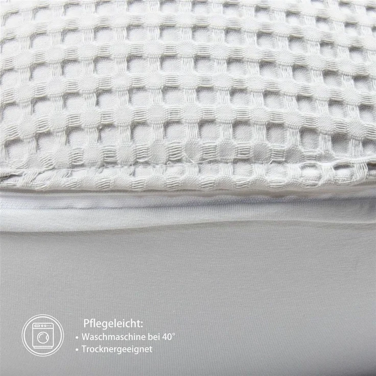 SEI Design Stillkissenbezüge Bezug Stillkissenbezug Jersey und Waffelmuster, Jersey und Waffelstoff – Bild 3
