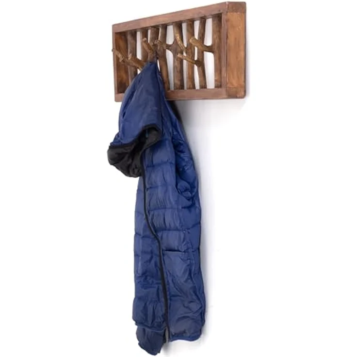 DESIGN DELIGHTS Wandgarderobe WANDGARDEROBE TREIBHOLZ UNIKAT, 80x22cm (BxH), Garderobe, Hakenleiste – Bild 5