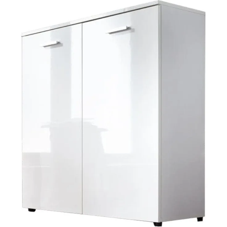 moebel-dich-auf Schuhschrank MALAGA 4 (88 cm breit) Stauraum für ca. 16 Paar Schuhe bis Größe 46