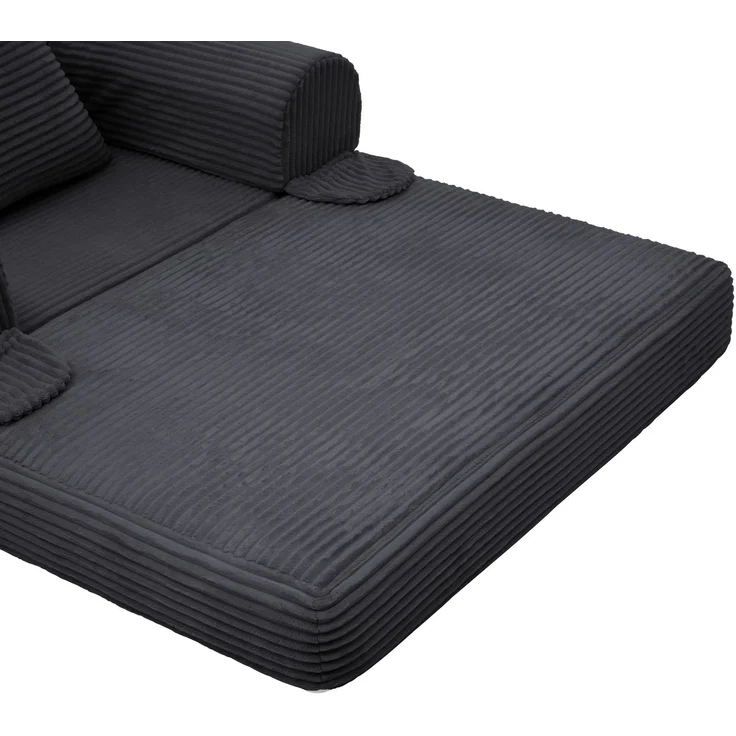 ZUBALIYA SchlafSofa mit Cordbezug, mit Schaumstoffpolsterung, ohne aufwendige Montage, für Wohnzimmer und Apartments – Bild 18