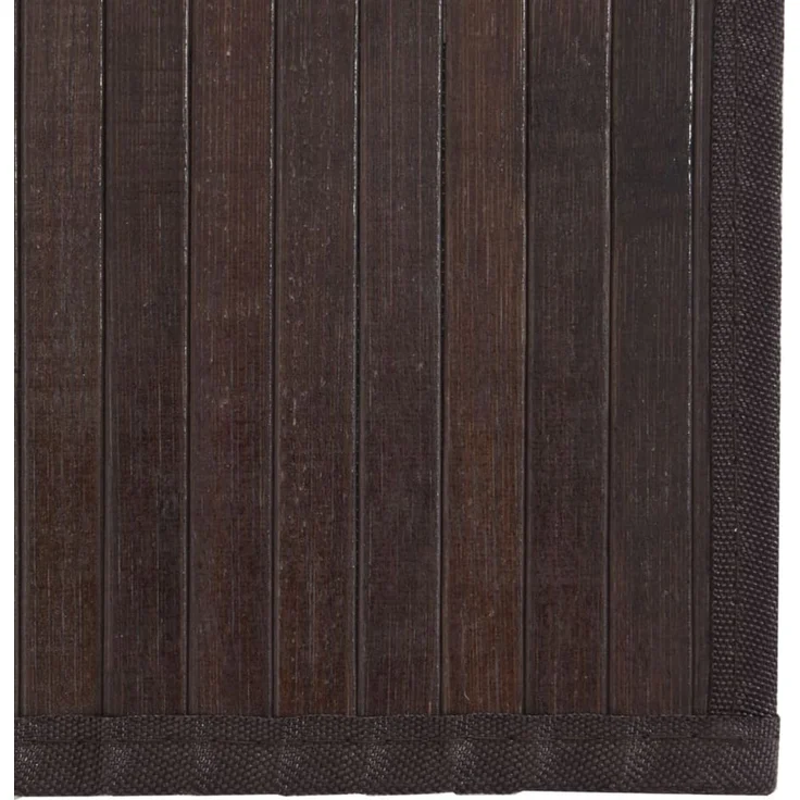 vidaXL Teppich Rechteckig Dunkelbraun 70x200 cm Bambus 376875 – Bild 6