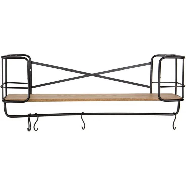 HTI-Line Wandregal Wandregal Cora, Stück 1-tlg, Garderobe Industrial Design