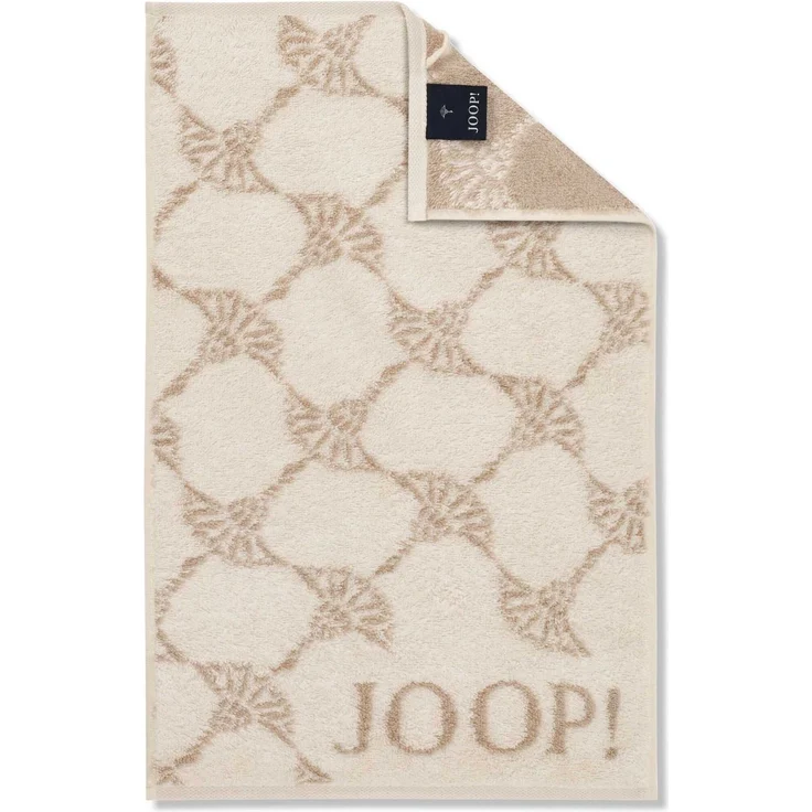JOOP! Gästetuch Classic Frottierkollektion, 3er Pack - Walkfrottier Creme Cornflower 30x50cm – Bild 2