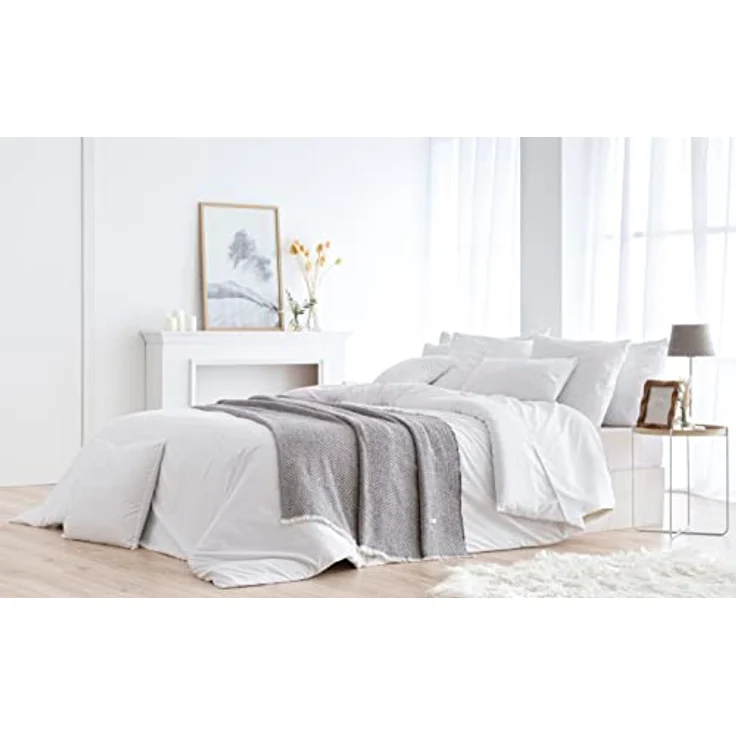 Todocama Extra weiche Baumwolldecke, Vier Jahreszeiten, Mehrzweck-Tagesdecke, Sofaüberwurf, Tagesdecke, Sofaüberwurf, dunkelgrau, PRCMAMSGROS, 230x240 cm – Bild 4