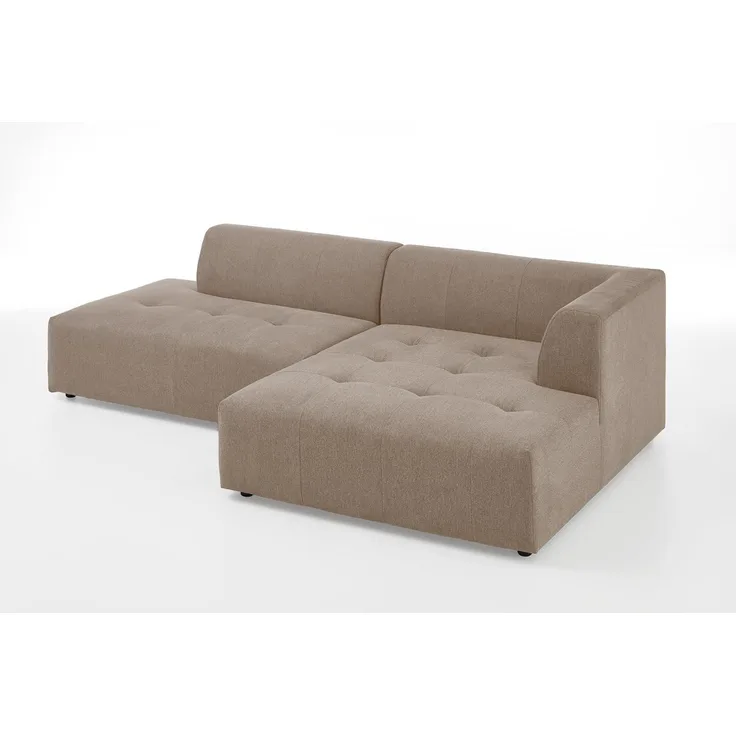 ATLANTIC home collection Eckgarnitur, XXL-Liegefläche (ca. 63x240 cm), skandinavisches Design, frei im Raum stellbar. Bezugsstoff Strukturstoff, Ecke rechts