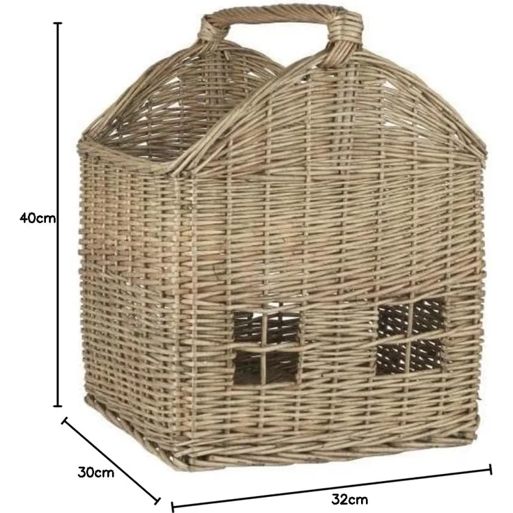 Weidenkorb Korb Korbhaus Haus Dekokorb mit Henkel Ib Laursen 29018-67 – Bild 8