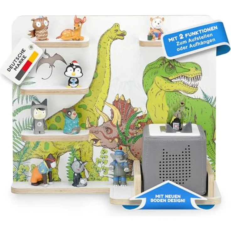 stadtecken Kinderregal Dinosaurier, Regal für die Toniebox und ca. 35 Tonies, Passend für ca. 35 Tonies – Bild 2