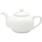 Greengate Teekanne Alice White Steingut Weiß