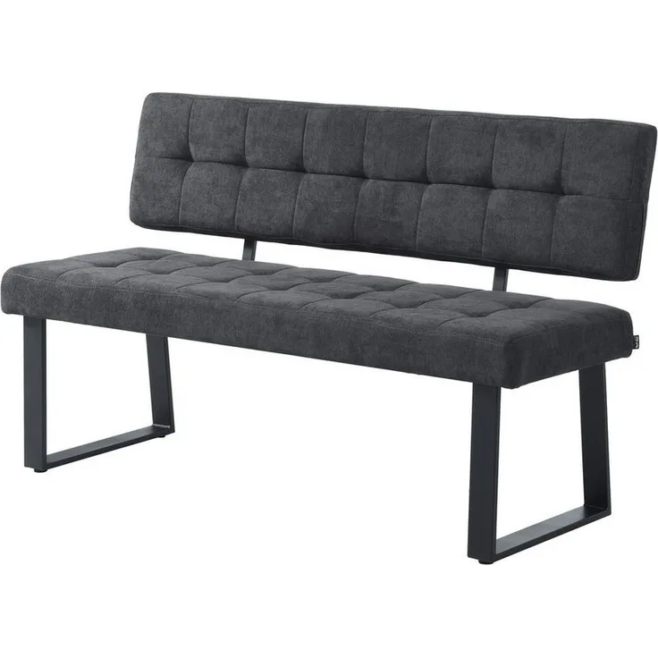B&D home Essbank SIGFRID (1-St), gepolstert, Metallgestell, mit/ohne Rückenlehne, in 100/120/140/160cm