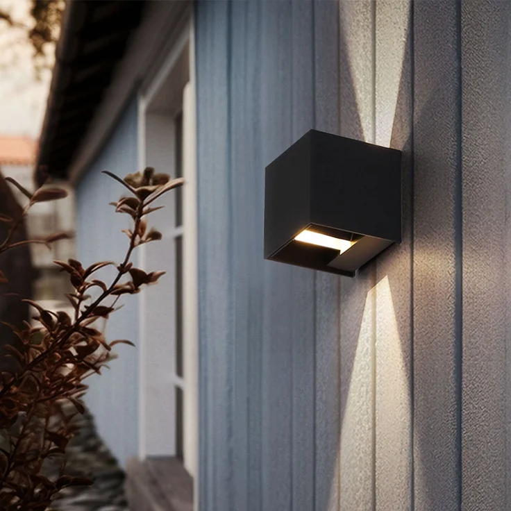 LED Außen-Wandleuchte, Aluminium, schwarz, IP54 – Bild 4