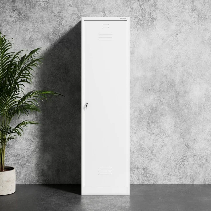 Jan Nowak Mehrzweckschrank Metall Besenschrank 50 cm AGNES abschließbar Haushalt Stahl (Stahl 0,6 mm 185 x 50 x 50 cm Wandmontage möglich PZH) Putzschrank Schloss 2 Schlüssel robust 185 cm hoch 4 Farben – Bild 2