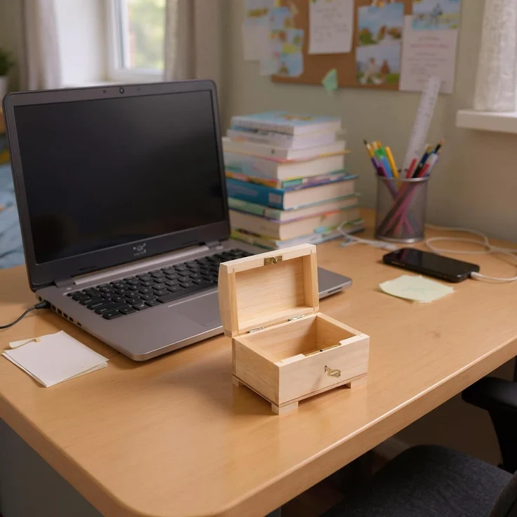 Creative Deco Holzkiste Schatztruhe mit Deckel, Schloss und Schlüssel, Abschließbare Holzbox für Gegenständen, Aufbewahrung und Dekoration – Bild 7
