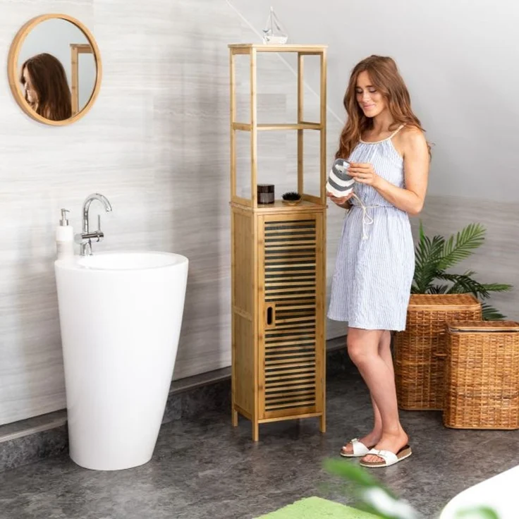 Relaxdays Badregal Bambus 5 Ablagen – Bild 3