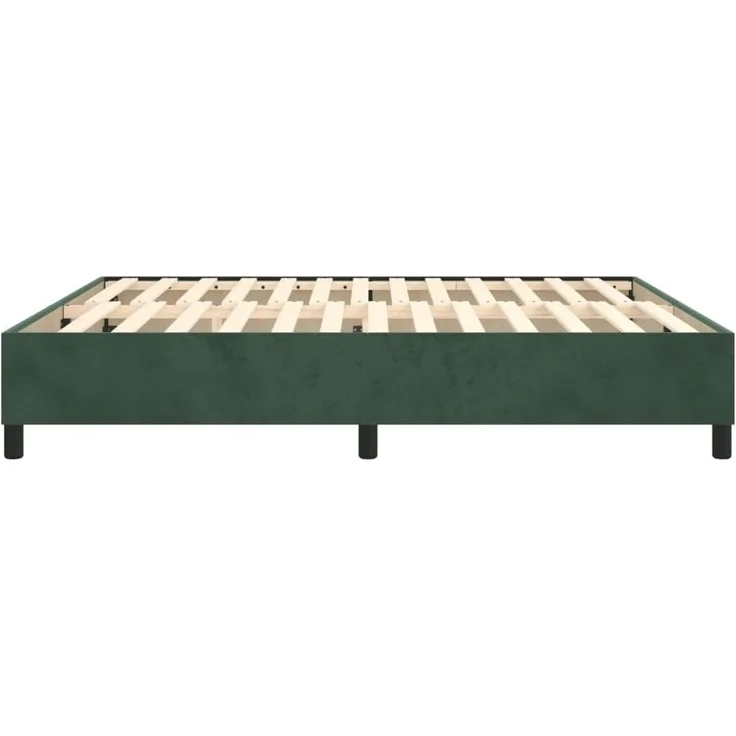 vidaXL Boxspringbett, Samt dunkelgrün, 180x200 cm – Bild 6