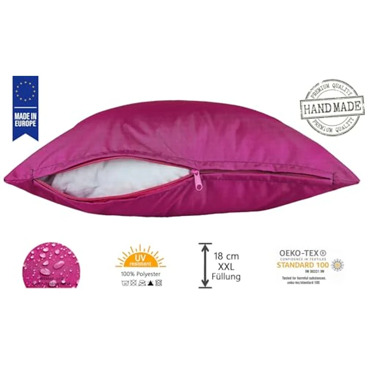 JACK Dekokissen 30x50cm Outdoor Lounge Kissen inkl. XXL Füllung, starke Füllung, strapazierfähig, wasserabweisend, In- und Outdoor – Bild 2