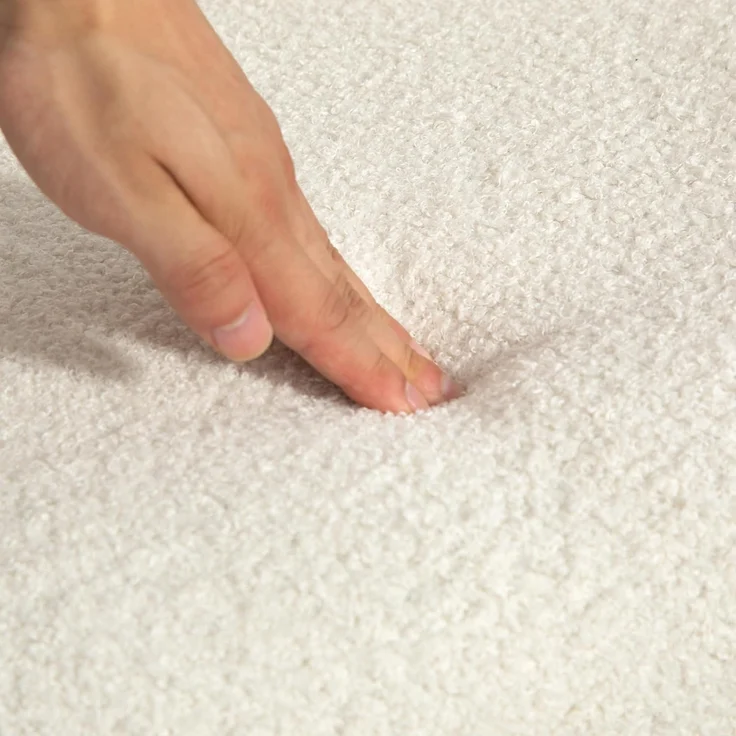 HOMCOM Schaukelstuhl ergonomisch, mit Samtoptik (Schwingsessel, 1 St), bis 120 kg belastbar, für Schlafzimmer, Wohnzimmer, Cremeweiß – Bild 9