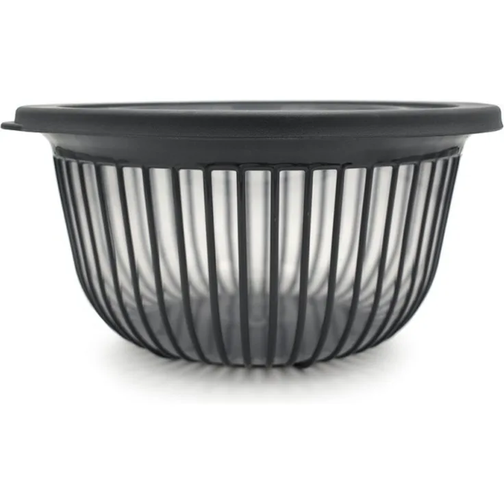 Aufbewahrungsschüssel mit luftdichtem Deckel in Stripe-Design - Anthrazit 3000 ml