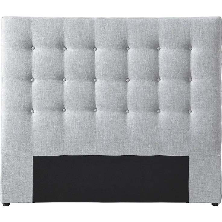 Vente-unique - Polster-Bettkopfteil - 140 cm - Stoff - Hellgrau - FRANCESCO